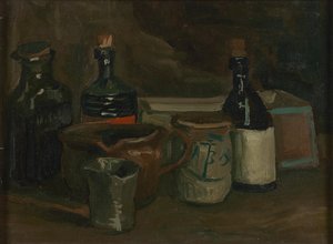 Still Life with Bottles and Earthenware by Vincent van Gogh